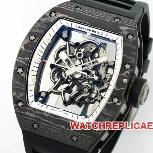 APSRichard Mille1:1top-tier carbon fiber case black rubber model RM055side live photo