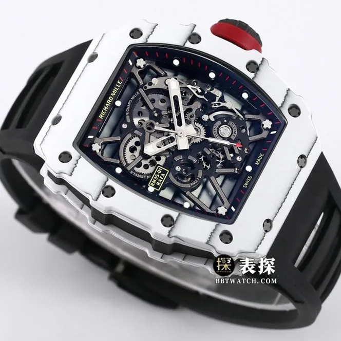 BBR RM 35-01Richard Mille1:1replica watch men's black dial black rubber style side live photo