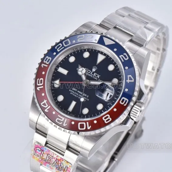 Factory C RolexGMT-Master1:1super cloneblue dialPepsi bezelm126719blro-0003caseback live photo