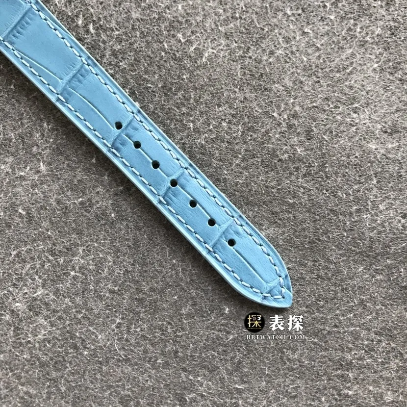TWF factory Chopard women's five-bead happy diamond watch blue dialleather strap model pictures and prices braceletlive photos