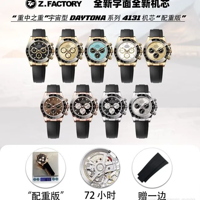 top-tier watch ZF FactoryRolexDaytonawhite dial gold case 4131 mechanical clasplive photos