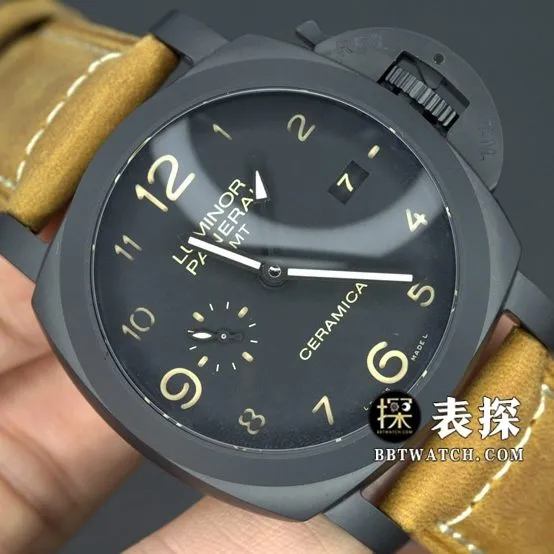 SBF factory Panerai1:1super watch men's black dialleather strap model pictures and prices overall live photos