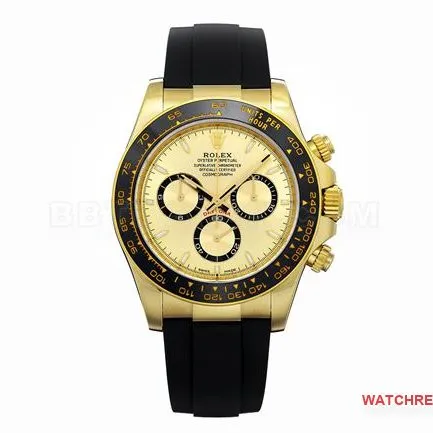 watch ZF FactoryDaytonaRolex gold plate gold case 4131 mechanical caseback live photo