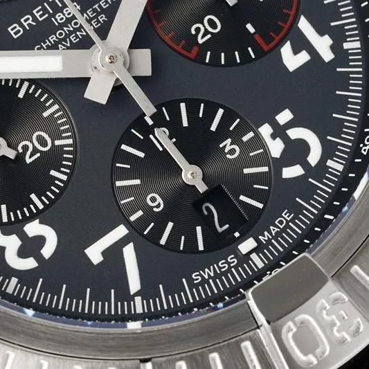 BLS factory Breitling Avengers top-tier watch B01chronograph2024 latest style black dial nylon bracelet back through clasp