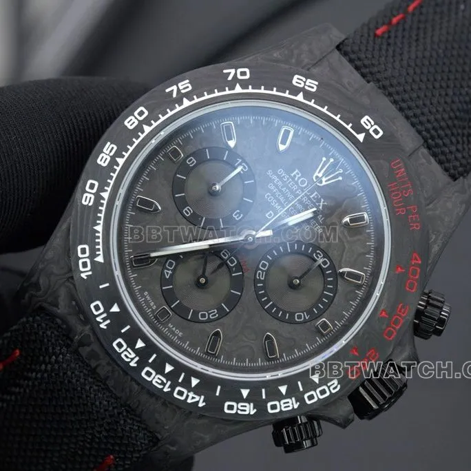 Rolex top collectible watches N Factory Daytona carbon fiber 4130 buckle