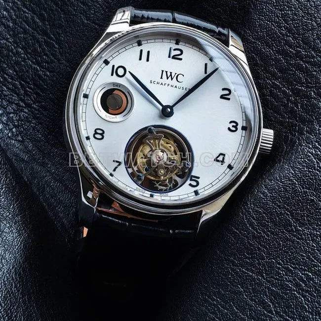 watch TUR factory IWC Portugal white dialtourbilloncaseback live photo