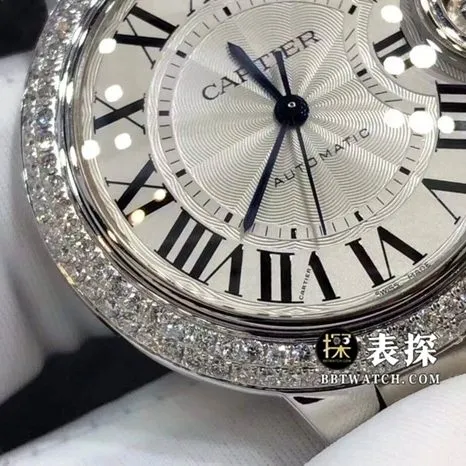 Cartier Blue Balloon top-tier watch women's white dial diamond steel bracelet model pictures and prices side live photo