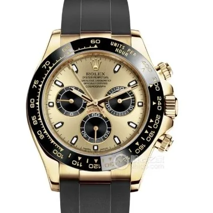 C factory Ditoner Rolex watch chronograph champagne color panda disk rubber model M116518ln-0048