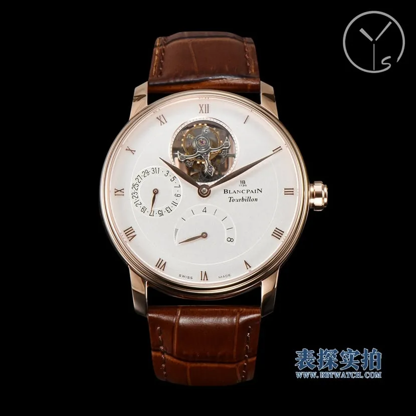 top-tiersuper YSBlancpain upgraded version of the classic series white steel tourbillon men's mechanical watch clasp