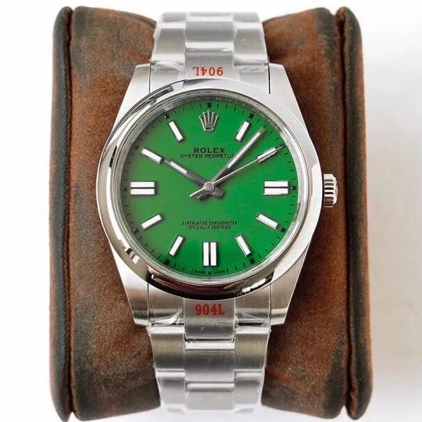 GS factory Rolextop-tier watch Oyster Perpetual Pokémon 41mm green dial front view