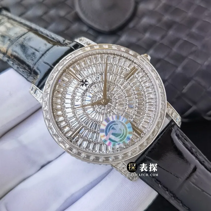 TW factory Vacheron Constantin 81760/000G-98621: 1top-tier watch with diamond plate leather strap model pictures and price caseback live photo