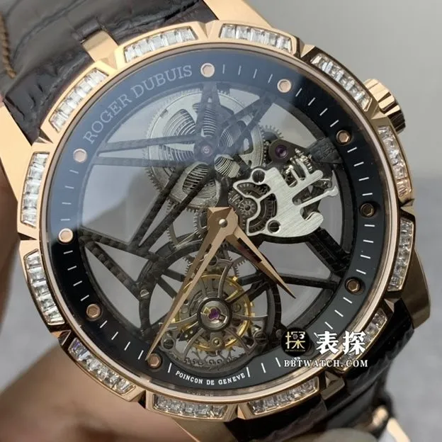 BBR King Roger Dubuis collectible watches skeleton disk diamonds belt model RDDBEX0404 side view