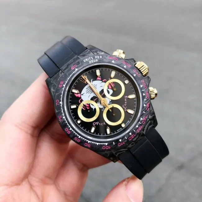 TW factory top-tier watch Rolex universe chronograph Daytona series carbon fiber customized version men's mechanical watch movement picture