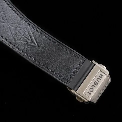 top-tier watch Hublot series tattoo OEM1:1 open mold white steel black dial full diamond men's mechanical watch clasp picture