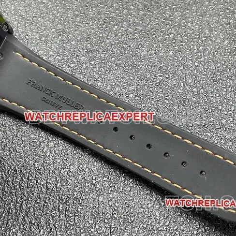 Franck Muller ABF factory watch V45black dial black shell leather braceletcaseback live photo