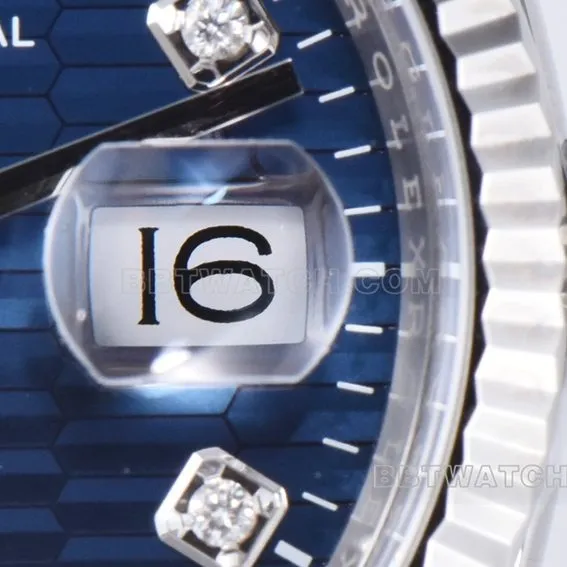 C factory Rolex log super clone36mm blue pit pattern m126234-0057front live photo