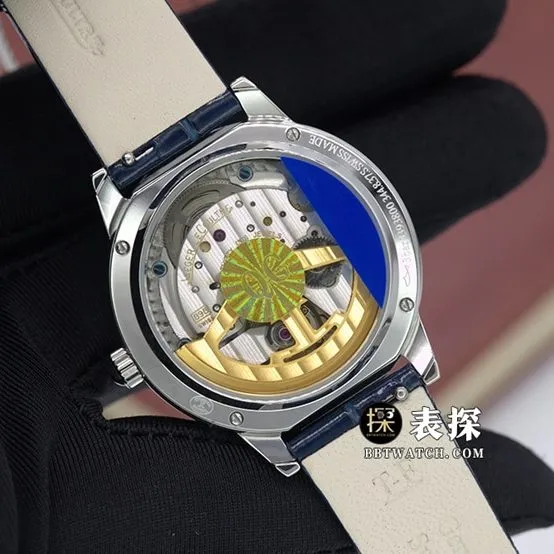 Dating Jaeger-LeCoultre1:1replica watch blue mother-of-pearl plate with diamond bezelleather strap caseback live photo