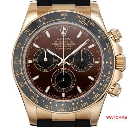 1:1replica watch ZF FactoryDaytonaRolex brown plate rose gold case 4131 mechanical side live photo