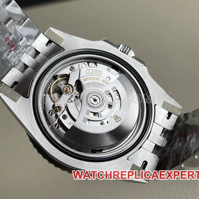 collectible watch ERF factory GMT-MasterRolexblack dial black gray circle 3285 mechanical caseback live photo