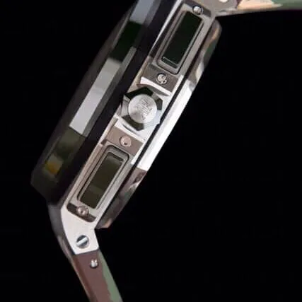 top-tiersuper cloneAPFgreen dialAudemars PiguetRoyal Oak offshore 26400 watch top-tier leather strap picture