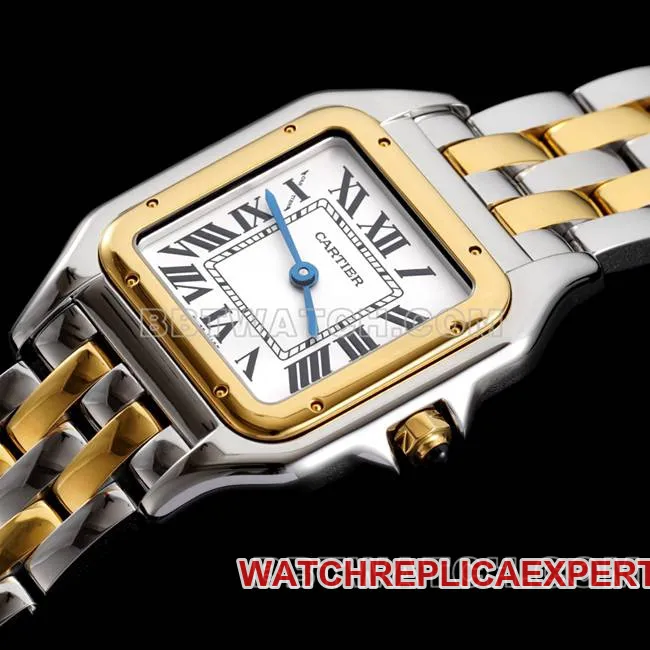 watch cheetah BBa factory Cartierwhite dial yellow goldsteel braceletquartzclasplive photos