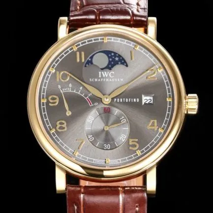top-tier replicaTWAIWC Portofino series gray plate IW516409 see-through bottom watch detail shots