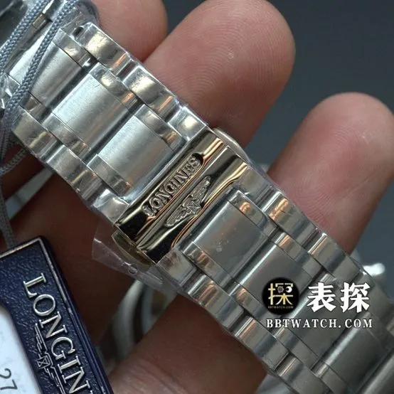 GS factory Longines famous eight-pin moon phasetop-tier watch white dial blue needle steel bracelet model pictures and prices braceletlive photos