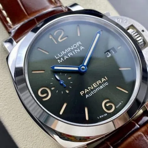 Dachang high-quality replicaPanerai white steel green dialPAM1116 watch bracelet picture