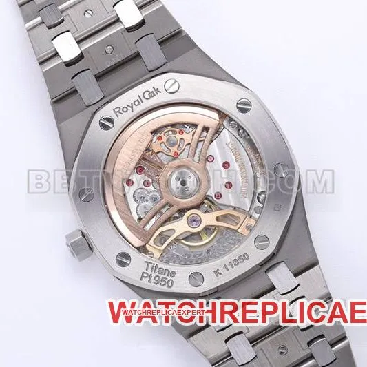 Audemars Piguet1:1replica watch ZF FactoryRoyal Oak smoked burgundy plate mechanical steel bracelet model 16202side live photo
