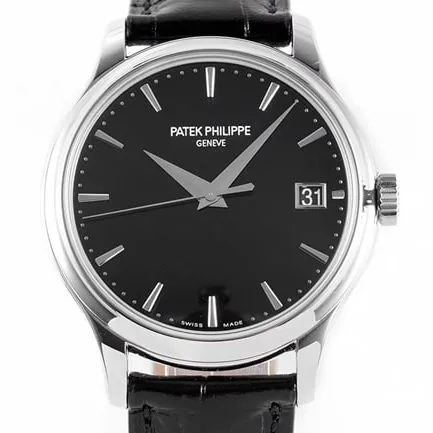 ZF Factorytop-tier watch Patek Philippe men's black dial black belt classic series V3 version mechanical leather strap watch clasp picture