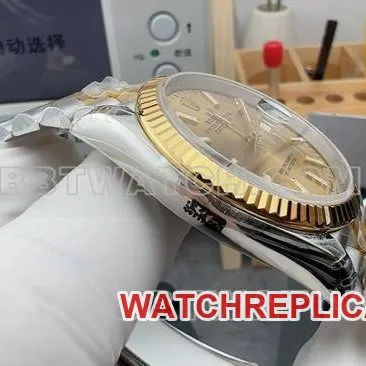 Optimal Watch Log VS FactoryRolex Champagne Tray 3235 Mechanical 36mm Caseback Live Photo