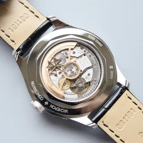 Vacheron Constantintop-tier watch Wulu type full date display series men's white dial black belt mechanical clasp picture