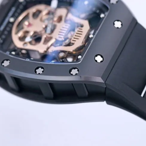 JB factory Richard Milletop-tier watch automatic movement genuine tourbillon men's white dialrubber strap watch movement picture