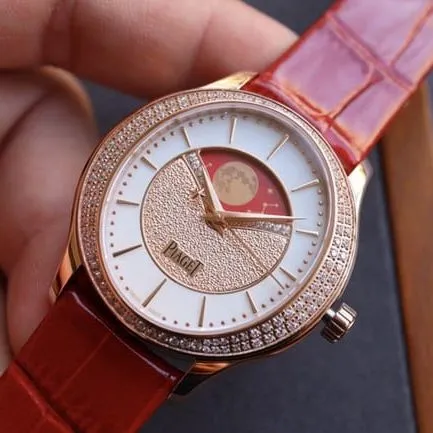 top-tier red complication women's watch Piaget Limelight Stella series front view