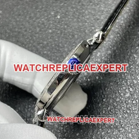 Frank Muller watch quartzABF factory diamond bezel black leather braceletside live photo