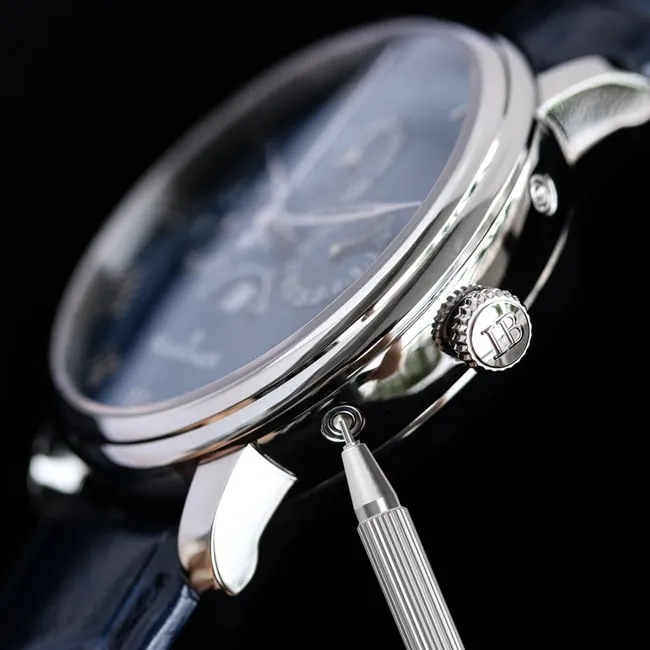 Blancpain top collectible watches men's blue plate classic series 6656 automatic mechanical belt watch buckle figure