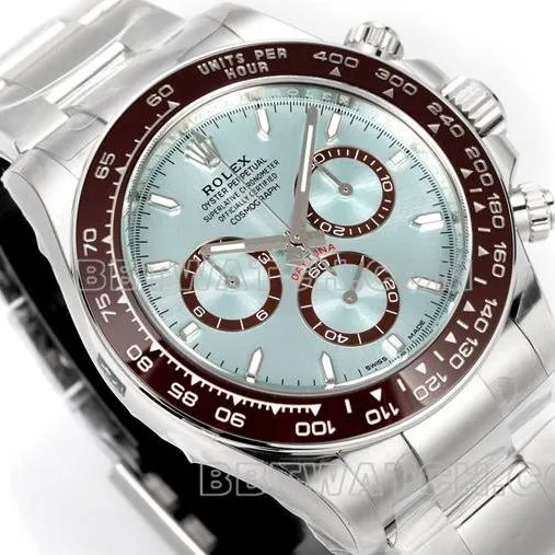 watch JF factory DaytonaRolex ice blue dial4131 mechanical 40mm side live photo