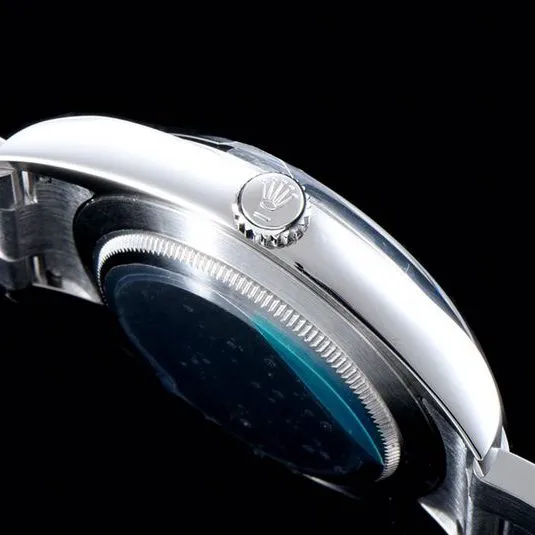 Rolextop-tier watch Oyster Perpetual series men's mechanical blue dialsteel bracelet watch side view