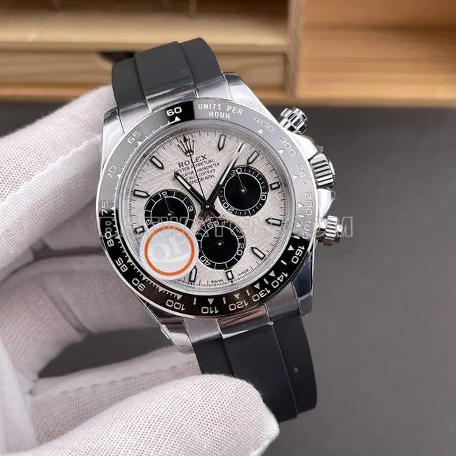 1:1replica watch QF factory DaytonaRolex silver gray plate 4131 mechanical front live photo