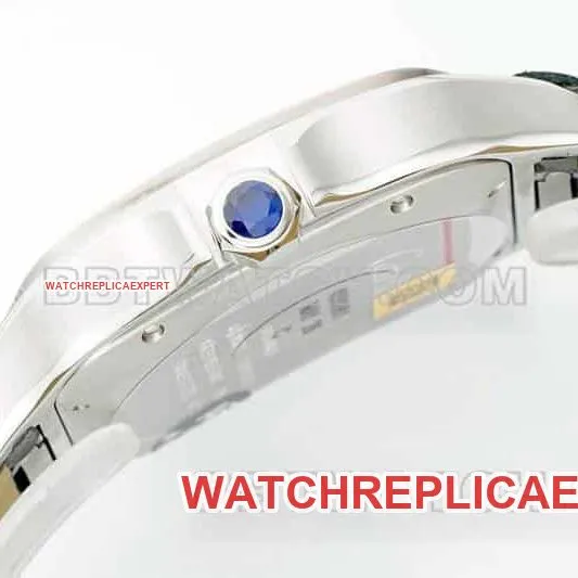 AF FactoryCartier Santos top-tier 1:1high-quality gray plate leather strap model WSSA0037side live photo
