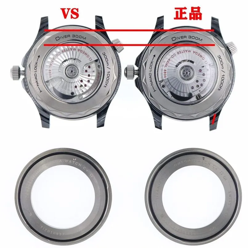 Sea Horse VS Factory Omega Watch 210.92.44.20.01.001 vs. Genuine Product Review: Luminous Comparison Chart