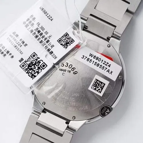 AF Factory's most powerful top-tier replicaCartier latest version 42mm blue balloon men's watch back cover picture