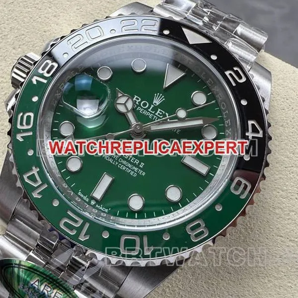 Rolextop-tier watch ARF FactoryGMT-MasterGMTgreen dial3285movementside live photo