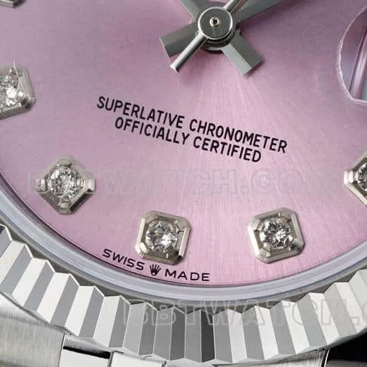 ARF FactoryRolex log 1:1top-tier pink plate 31mm five grid link 278274side live photo
