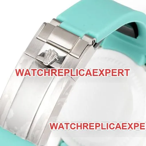 collectible watch TW factory DaytonaRolex white case green rubber braceletside live photo