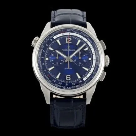 top-tier replicaHKJaeger-LeCoultre Beichen series blue dial world time chronograph men's watch side view