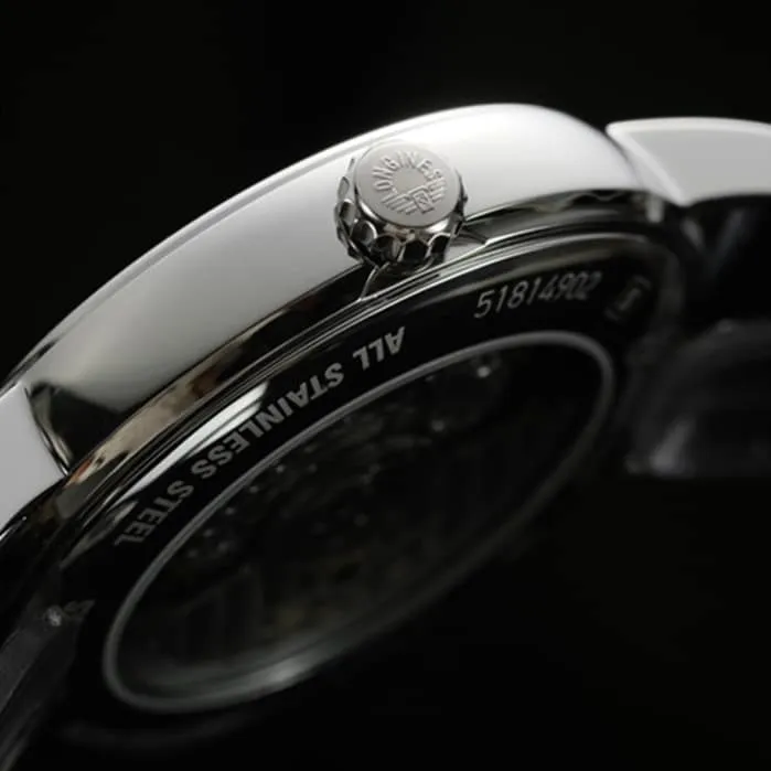 Top collectible watches Longines Men's Blue Plate Blue Strap CURLY SERIES Belt Wristwatch Movement Diagrams