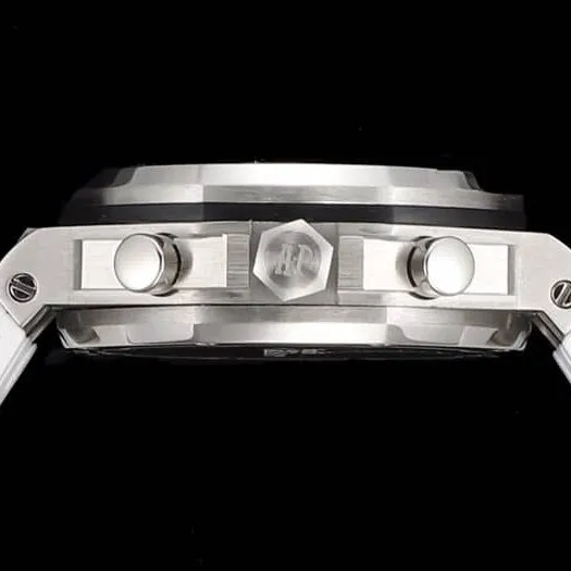 top-tierAudemars Piguetreplica watchAudemars Piguet Royal Oak silver case women's multifunctional chronograph mechanical watch side view