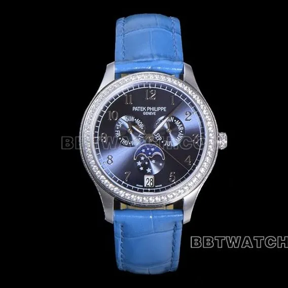 ZP factory Patek Philippe complex function timepiece top-tier 1:1high-quality replicablue dialleather strap model 4947G-001side live photo