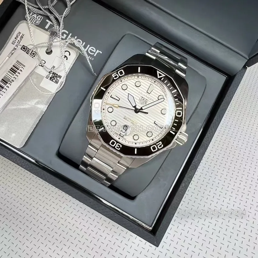 TAG Heuer Aquaracer silver gray plate steel bracelet model WBP201C.BA0632 front live photo